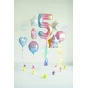 Balon foliowy Cyfra ''5'', 86cm, pastelowa tęczowa Urodziny Jubileusz