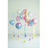 Balon foliowy Cyfra ''4'', 86cm, pastelowa tęczowa Urodziny Jubileusz