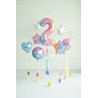 Balon foliowy Cyfra ''2'', 86cm, pastelowa tęczowa Urodziny Jubileusz