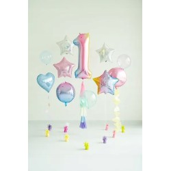 Balon foliowy Cyfra ''1'', 86cm, pastelowa tęczowa Urodziny Jubileusz