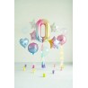 Balon foliowy Cyfra ''0'', 86cm, pastelowa tęczowa Urodziny Jubileusz